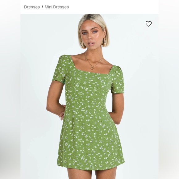 Princess Polly Dresses & Skirts - Princess Polly Hastings Mini Dress Olive Green Floral